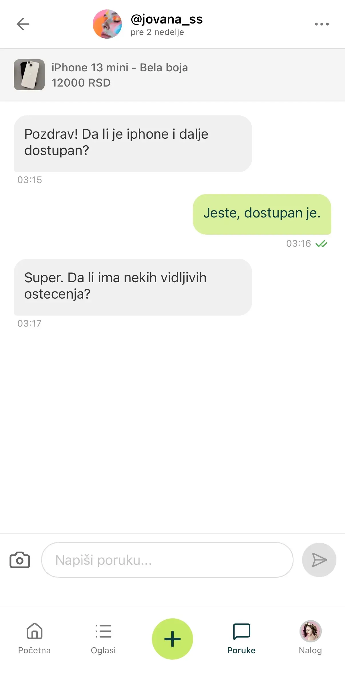 Moj Vinto — poruke